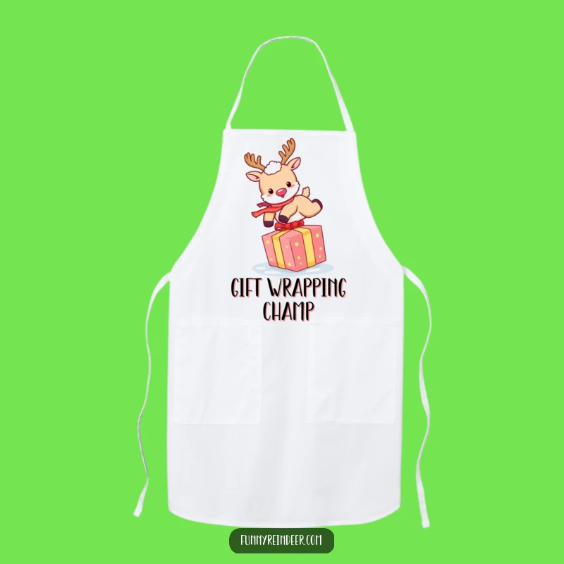 Funny Reindeer Baker's Apron: Whip Up Holiday Treats with Joy