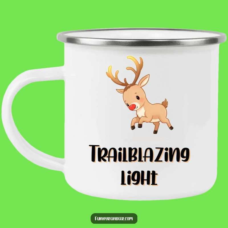 Funny Reindeer Antler Glow Camping Mug: Sip and Chase Fun