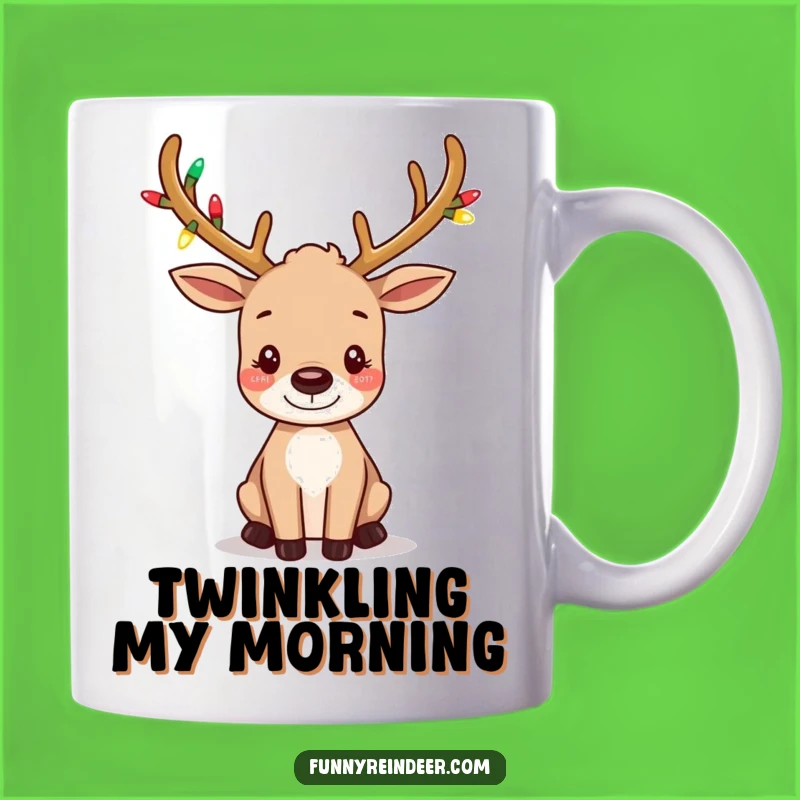 Funny Light-Up Antler Reindeer Mug: Whimsical & Festive Holiday Cheer