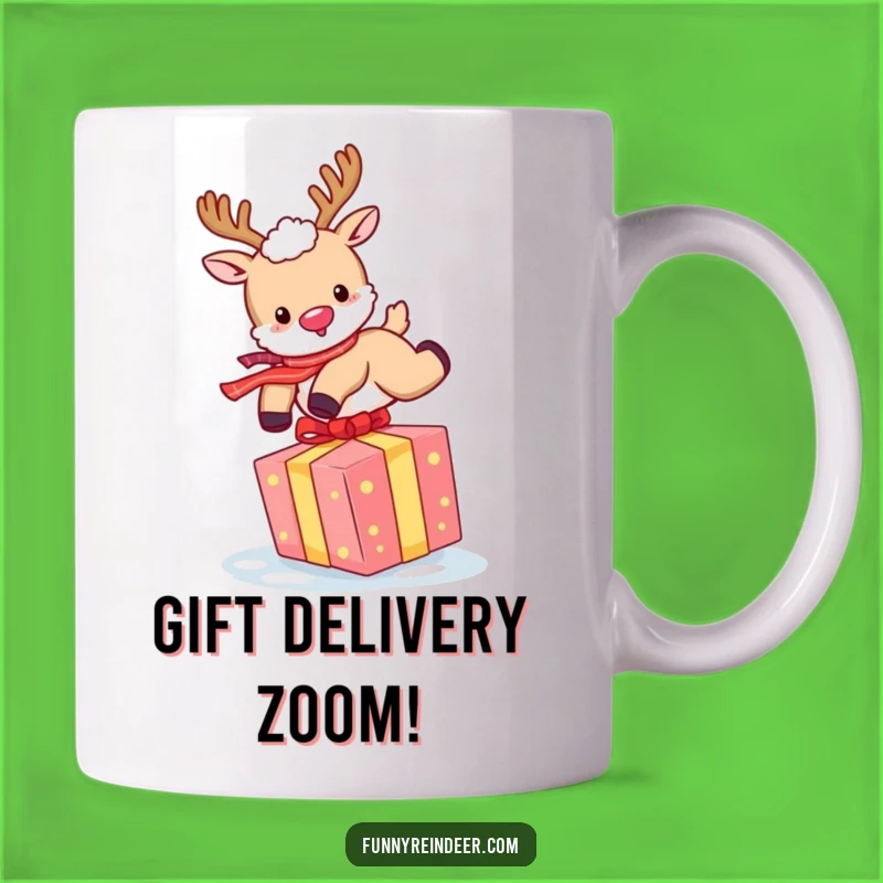Funny Reindeer Gift Leap Mug: A Joyful & Hilarious Funny Gift