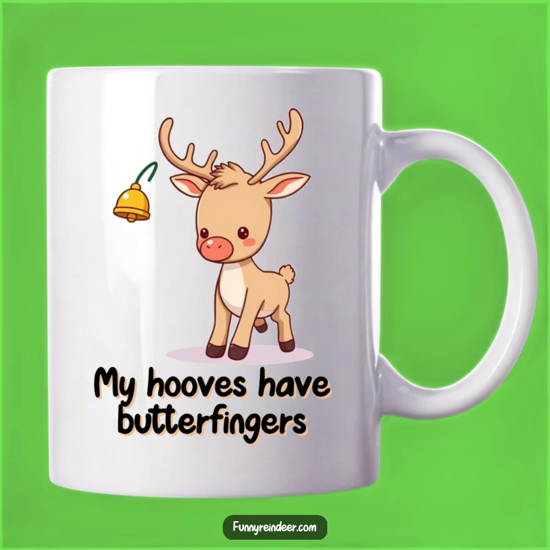 Funny Reindeer Tripping Mug: Hilarious Christmas Character Gift for Festive Fun