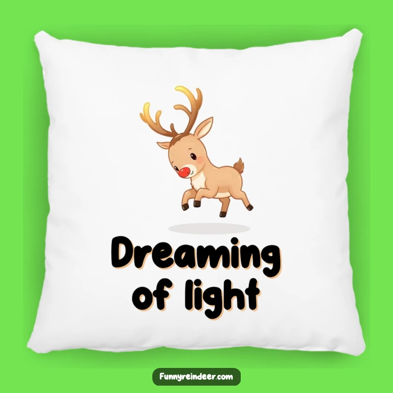 Funny Reindeer Antler Chase Pillow: Cozy Comfort with Playful Charm