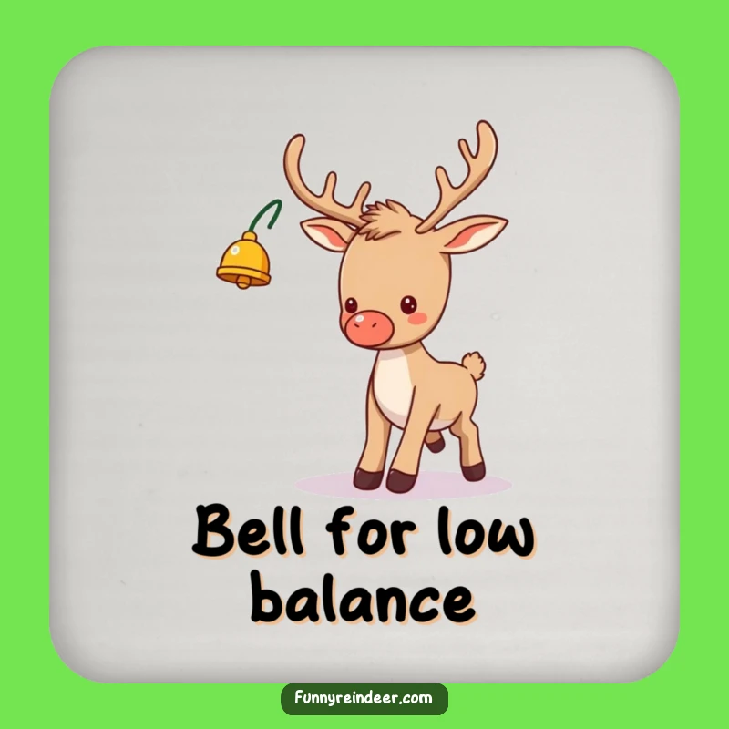 Funny Reindeer Tripping Coaster: Protect Surfaces with Holiday Humor