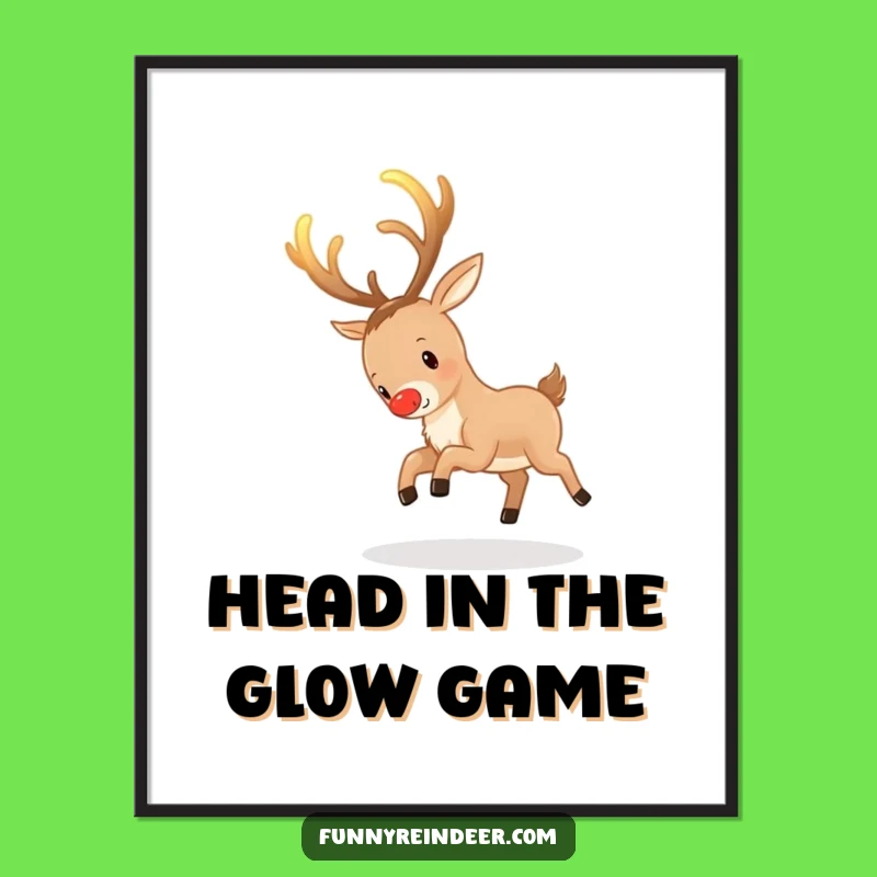 Free Printable Reindeer Wall Art: Glowing Antler Chase Downloadable Decor