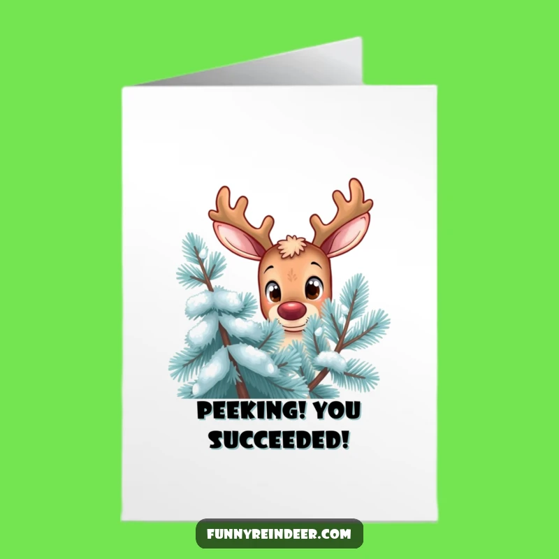 Free Printable Reindeer Congrats Card - Curious Peek Surprise