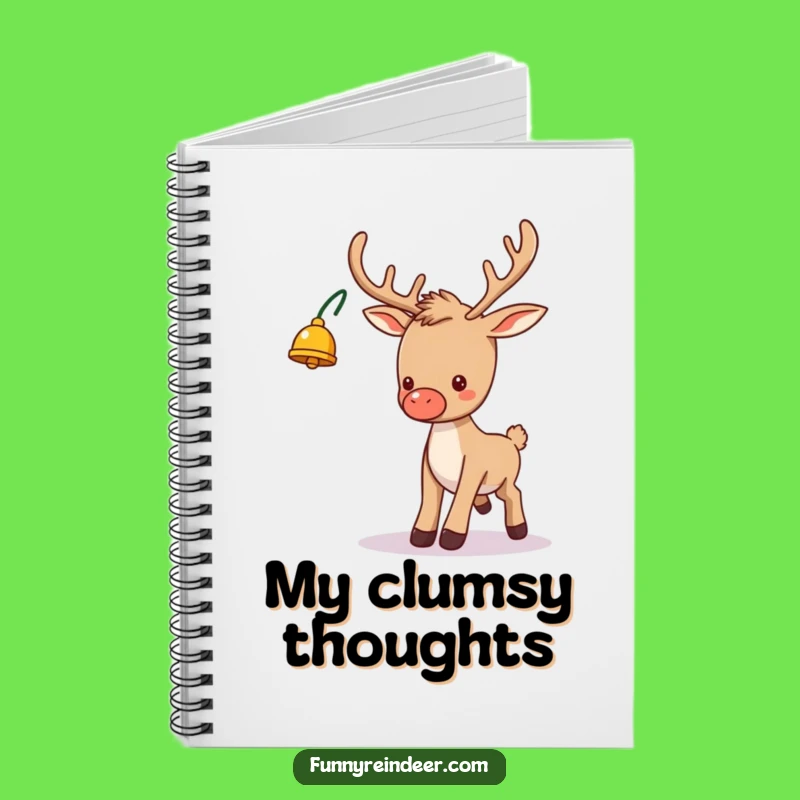 Funny Reindeer Tripping Notebook: Jot Down Ideas with Holiday Humor