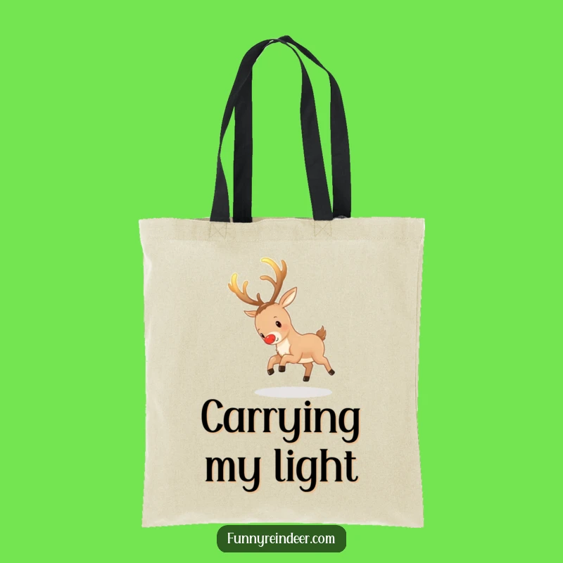 Funny Reindeer Antler Chase Tote Bag: Carry Your Quirky Spirit